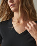 Women's Classic Cotton V-Neck Tee - Black